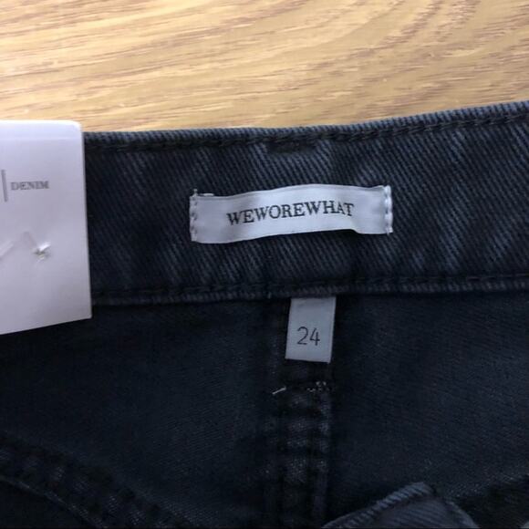 We Wore What Danielle high rise button fly jeans black - 24 - Picture 9 of 11